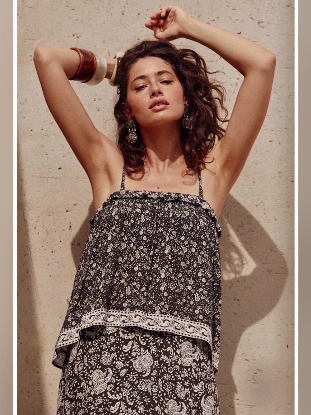 Spell Little Bird Strapless Frill Top, Midnight, Sm, NWT!